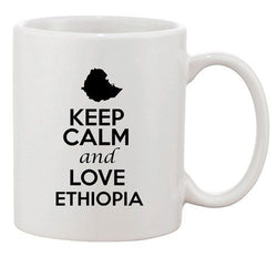 Keep Calm And Love Gabon Africa Country Map Patriotic Ceramic White Coffee Mug