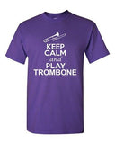 City Shirts Keep Calm And Play Trombone Brass Music Lovers DT Adult T-Shirts Tee