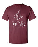 #1 One Dad Daddy Father's Day TV Comedy Series Funny Novelty Adult T-Shirt Tee