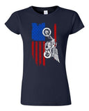 Junior American Flag USA Motorcycle Motor Eagle Patriotic DT T-Shirt Tee