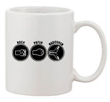 Rock Paper Hadouken Video Game Funny Humor Ceramic White Coffee Mug