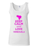 Junior Keep Calm And Love Venezuela Country Novelty Statement Tank Top