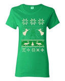 Ladies Math Mathematics Angels Deer Holiday Ugly Christmas Funny DT T-Shirt Tee