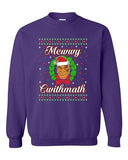 Mewwy Cwithmath Xmas Tyson Boxer Ugly Christmas Funny DT Crewneck Sweatshirt