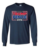 Long Sleeve Adult T-Shirt Trump Pence 2016 Vote USA Campaign Election (B) DT