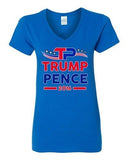 V-Neck Ladies TP Trump Pence 2016 Vote President USA Election (A) T-Shirt Tee