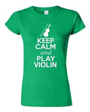 City Shirts Junior Keep Calm And Play Violin String Music Lover DT T-Shirt Tee
