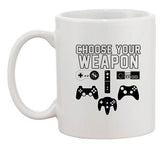 Choose Your Weapon Gaming Console Controller Gamer Funny DT White Coffee Mug