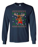 Long Sleeve Adult T-Shirt Rudolph Gangsta Reindeer Cool Ugly Christmas Funny DT