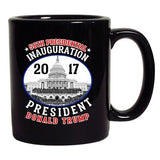 58th Presidential Inauguration President Donald Trump Black DT Coffee 11 Oz Mug