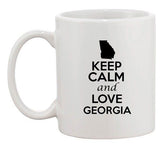 Keep Calm And Love Georgia Tbilisi Country Patriotic Ceramic White Coffee Mug