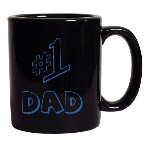 #1 One Dad Daddy Father's Day TV Comedy Series Funny DT Black Coffee 11 Oz Mug
