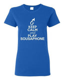 City Shirts Ladies Keep Calm And Play Sousaphone Music Lover DT T-Shirt Tee