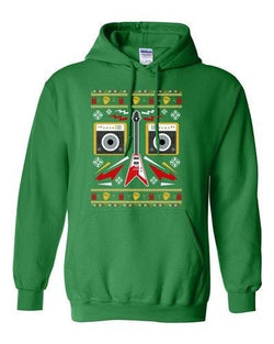 Guitar Rock n' Roll Music Face Band Ugly Christmas Funny DT Sweatshirt Hoodie