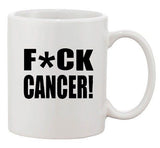 F*ck Cancer Sucks Survivor Fight Awareness Funny Ceramic White Coffee Mug