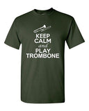 City Shirts Keep Calm And Play Trombone Brass Music Lovers DT Adult T-Shirts Tee