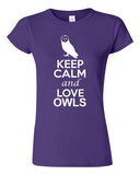 City Shirts Junior Keep Calm And Love Owls Bird Animal Lover DT T-Shirt Tee