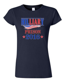 Junior Hilliary Prison 2016 Hillary Liar Flag President Political DT T-Shirt Tee