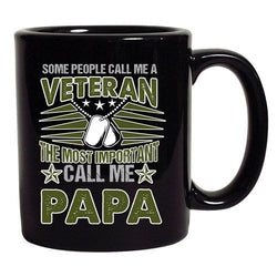 Some Call Me A Veteran The Most Important Call Me Papa DT Coffee 11 Oz Black Mug