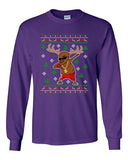 Long Sleeve Adult T-Shirt Rudolph Gangsta Reindeer Cool Ugly Christmas Funny DT