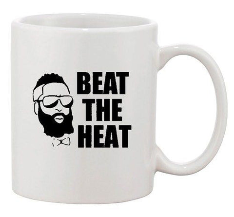 Beat The Heat Fear The Beard Sports Ball Funny Ceramic White Coffee Mug