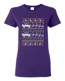 Ladies Truck Sleigh Santa Reindeer Ugly Christmas Gift Funny DT T-Shirt Tee