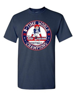 Amazing 5-Time World Champion New England Football Sports DT Adult T-Shirt Tee