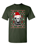 Abraham Lincoln President USA Ugly Christmas Holiday Funny DT Adult T-Shirt Tee