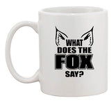 What Does The Fox Say Music Party Animals Song Funny Ceramic White Coffee Mug