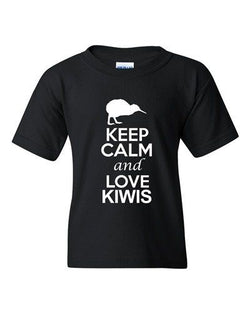 City Shirts Keep Calm And Love Kiwis Bird Animal Lover DT Youth Kids T-Shirt Tee