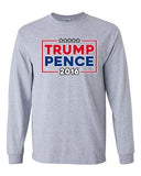 Long Sleeve Adult T-Shirt Trump Pence 2016 Vote USA Campaign Election (B) DT