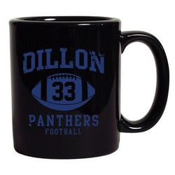 Dillon 33 Football Retro Sports Fan Ball TV Funny DT Coffee 11 Oz Black Mug