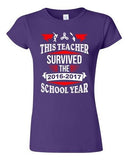 Junior This Teacher Survived 2016-2017 School Year Fidget Funny DT T-Shirt Tee