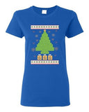 Ladies Elements Xmas Tree Ugly Christmas Holiday Gift Funny DT T-Shirt Tee