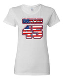 Ladies Impeach 45 President Donald USA American Flag Political DT T-Shirt Tee