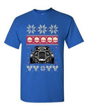 Skull Vintage Car Race Ugly Christmas Holiday Gift Funny Adult DT T-Shirt Tee