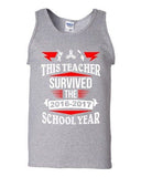 This Teacher Survived 2016-2017 School Year Dab Fidget Funny DT Adult Tank Top