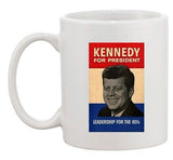 John F. Kennedy JFK 1960 Campaign Poster For President Ceramic White Coffee Mug