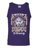 Never Underestimate Who Was Born In February Old Man Funny DT Adult Tank Top