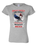 Junior Educate Arm Defend Yourself USA God Bless America Patriotic DT T-Shirt Te