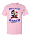 Thank You President Barack Obama 44th President USA Flag Adult DT T-Shirt Tee