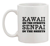 Kawaii On The Streets Senpai In The Sheets Anime DT Ceramic White Coffee Mug