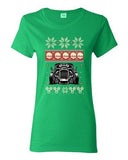 Ladies Skull Vintage Car Race Ugly Christmas Holiday Gift Funny DT T-Shirt Tee