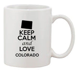 Keep Calm And Love Colorado Denver Country Patriotic Ceramic White Coffee Mug