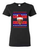 Ladies Bernie Sanders Bern Election Reindeer Ugly Christmas Funny DT T-Shirt Tee