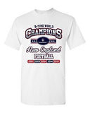 New World Champion 5-Time New England Football Sports DT Adult T-Shirt Tee