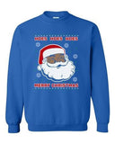 Hoes Hoes Hoes Merry Christmas Santa Ugly Xmas Funny DT Crewneck Sweatshirt