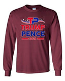 Long Sleeve Adult T-Shirt TP Trump Pence 2016 Vote President USA Election (A) DT