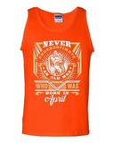 Never Underestimate Who Was Born In April Old Man Age Funny DT Adult Tank Top