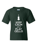 City Shirts Keep Calm And Play Cello Music Lover DT Youth Kids T-Shirt Tee